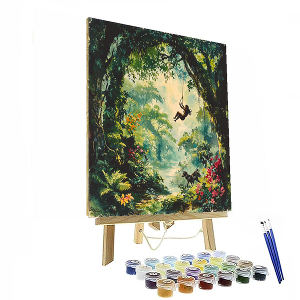 Tarzan's Jungle Expedition - Disney Inspired DIY Painting By Numbers Kit