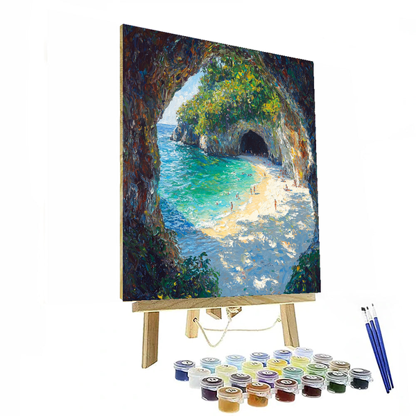 The Hidden Beach of Marieta Islands - DIY Painting By Numbers Kit