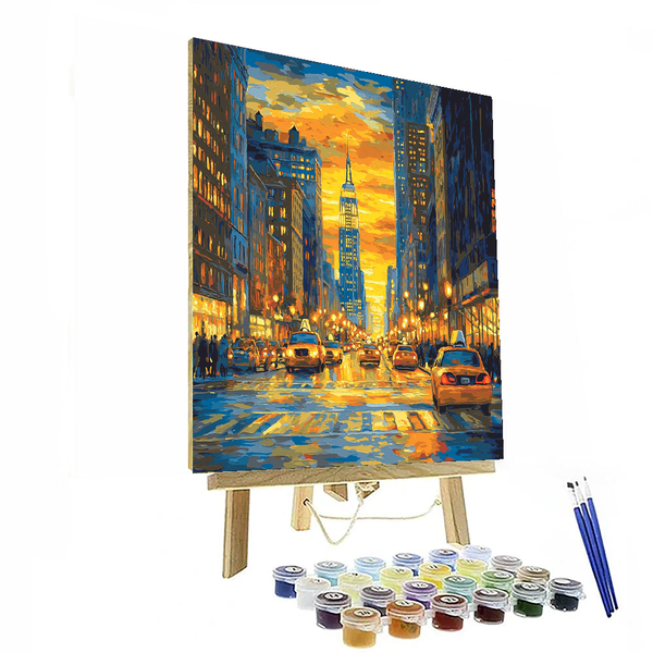 Hopper Inspired Vintage City Lights - DIY Painting By Numbers Kit