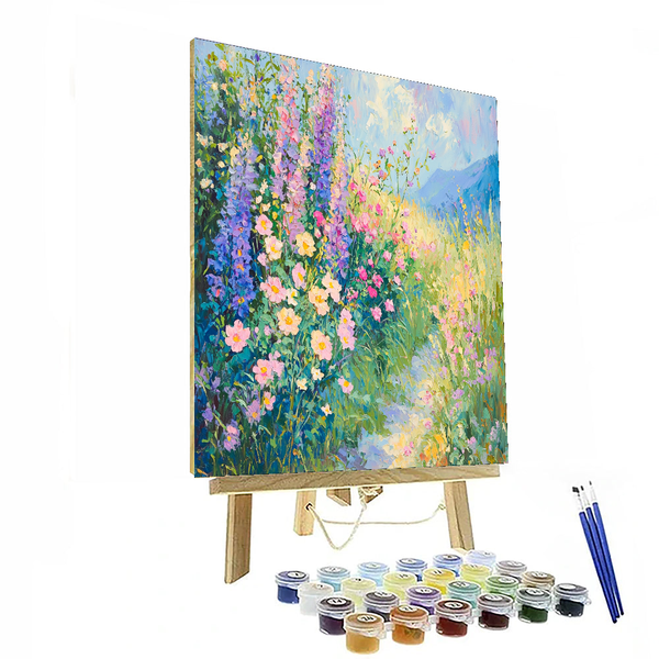 Von Claude Monet inspirierte ruhige Landschaftsflucht - DIY Malen nach Zahlen Set