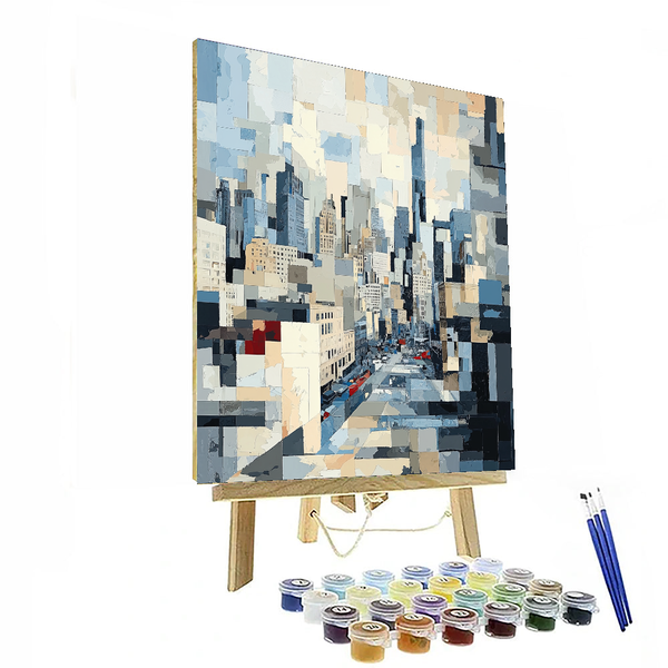 Pablo Picasso Inspired Cubist Cityscape - DIY Painting By Numbers Kit