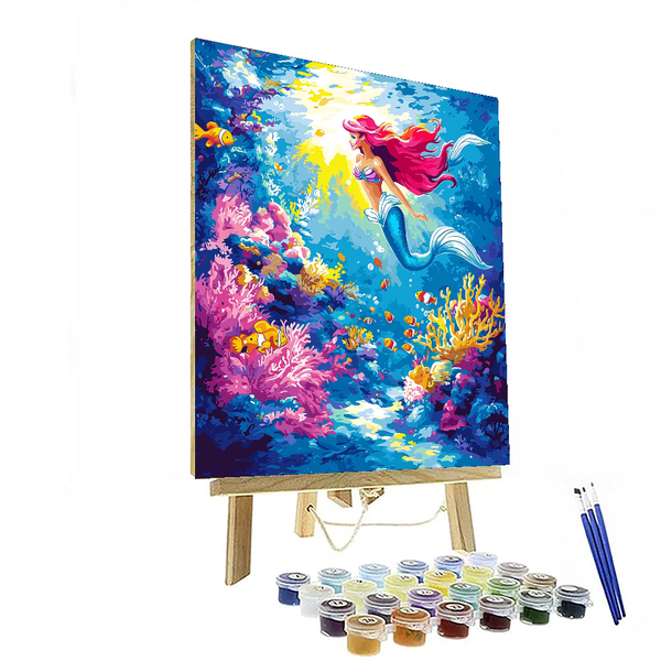 The Little Mermaid's Underwater Kingdom - Disney Inspired DIY Painting By Numbers Kit