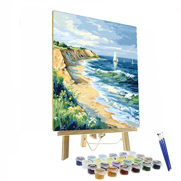 Monet Inspired Impressionist Seaside - DIY Painting By Numbers Kit