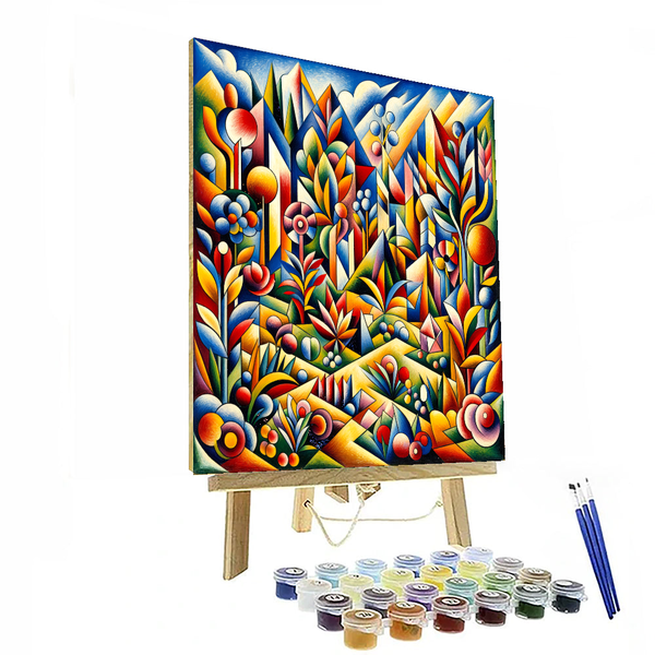 Picasso Inspired Cubist Garden of Delights - DIY Painting By Numbers Kit