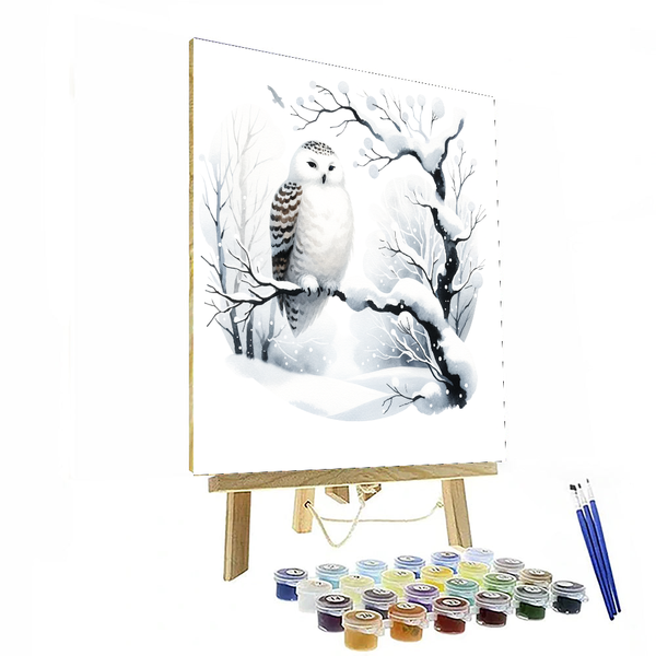 Snowy Owl Watch - DIY Painting By Numbers Kit