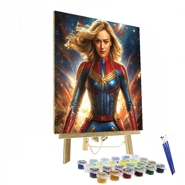 Brie Larson: The Empowering Force of Captain Marvel - DIY Painting By Numbers Kit