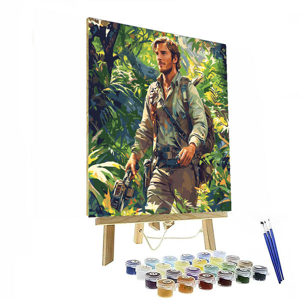 Chris Pratt: Adventuring Through Jurassic Realms - DIY Painting By Numbers Kit