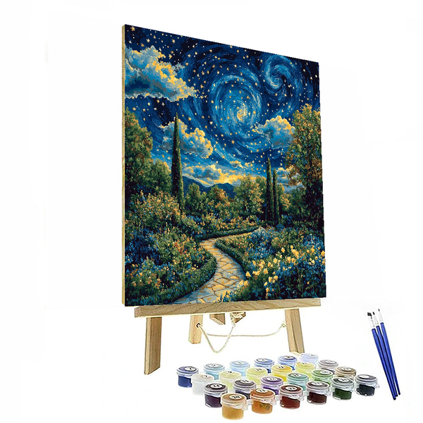 Vincent Van Gogh Inspired Starry Garden - DIY Painting By Numbers Kit