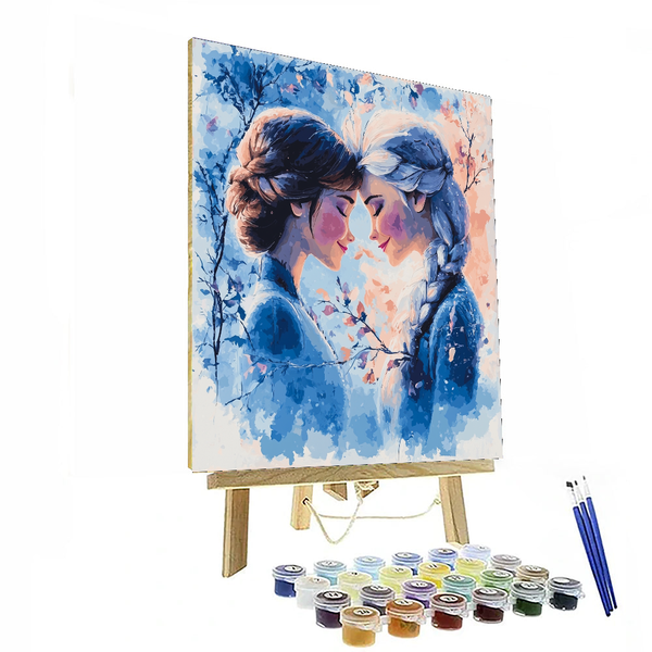 Elsa and Anna's Sisterly Bond - Disney Inspired DIY Painting By Numbers Kit