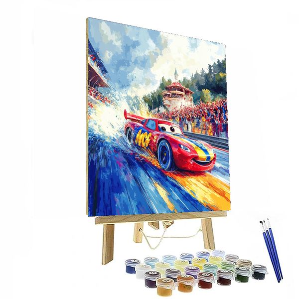 Lightning McQueen Racing Adventure Room Art - Disney Inspired DIY Painting By Numbers Kit