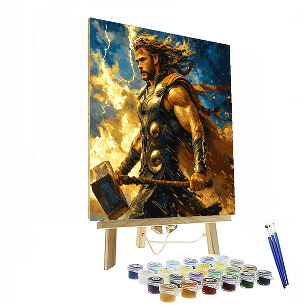 Chris Hemsworth: The Thunder God’s Legacy - DIY Painting By Numbers Kit