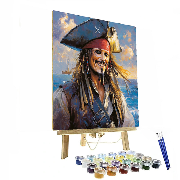 Johnny Depp: The Enigmatic Pirate's Voyage - DIY Painting By Numbers Kit