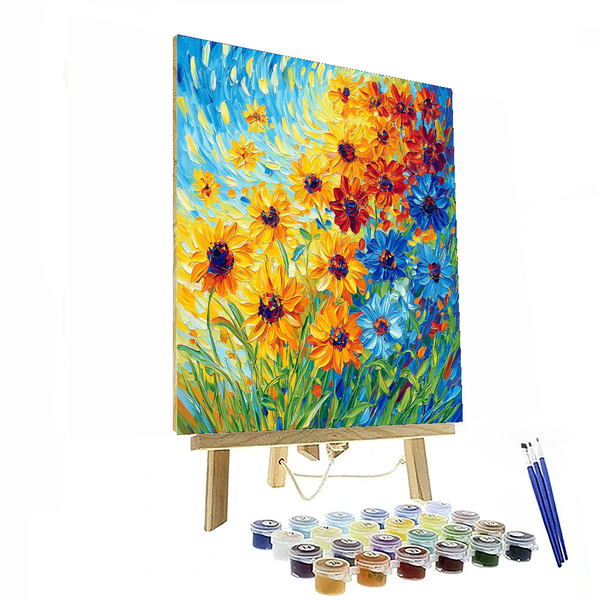 „Blüten der Freude“, inspiriert von Vincent van Gogh – Malen nach Zahlen-Set zum Selbermachen