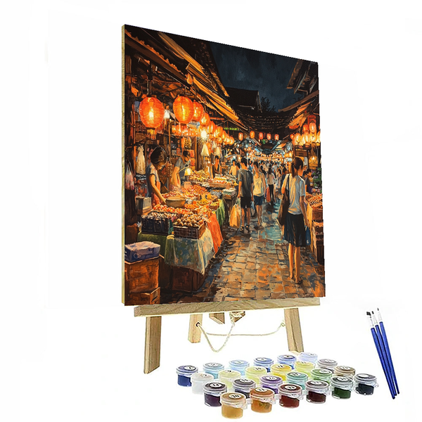 Chiang Mai Night Bazaar - DIY Painting By Numbers Kit