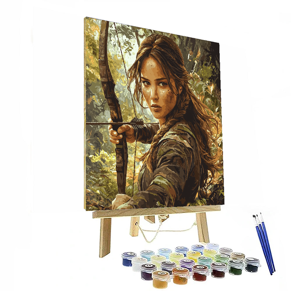 Jennifer Lawrence: The Effervescent Star of Katniss - DIY Painting By Numbers Kit