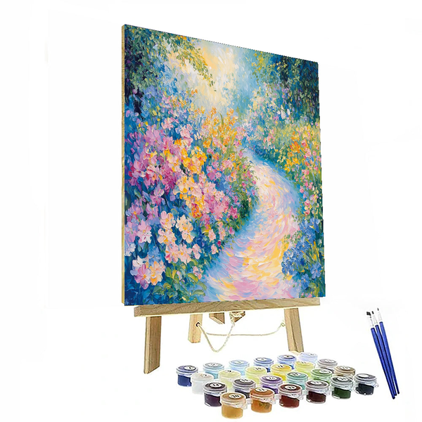 Wirbelnde Blüten, inspiriert von Claude Monet – Malen nach Zahlen zum Selbermachen