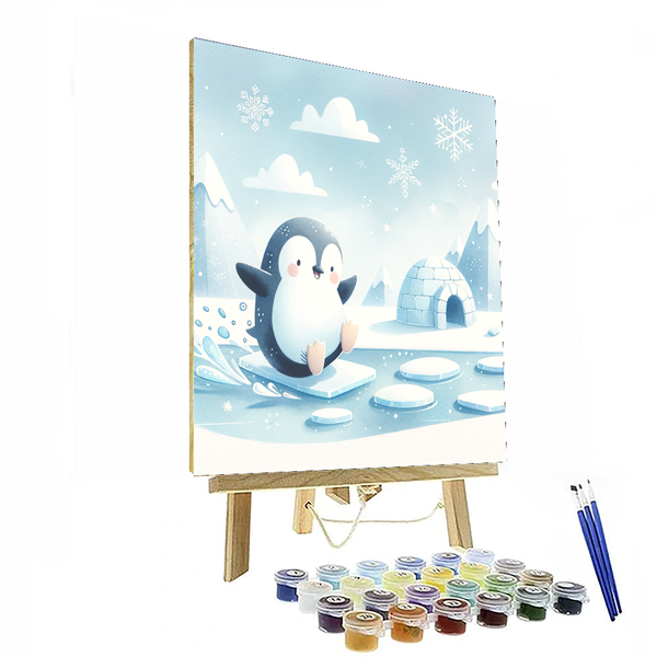 Friendly Penguin - DIY Painting By Numbers Kit