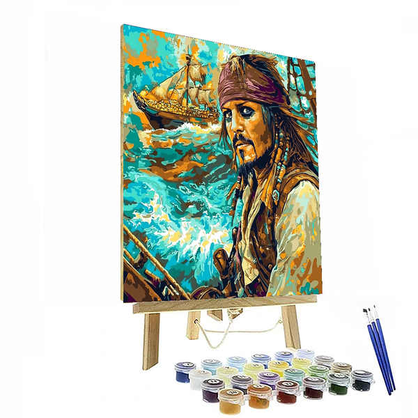 Jack Sparrow's Pirate Voyage - Disney Inspired DIY Painting By Numbers Kit