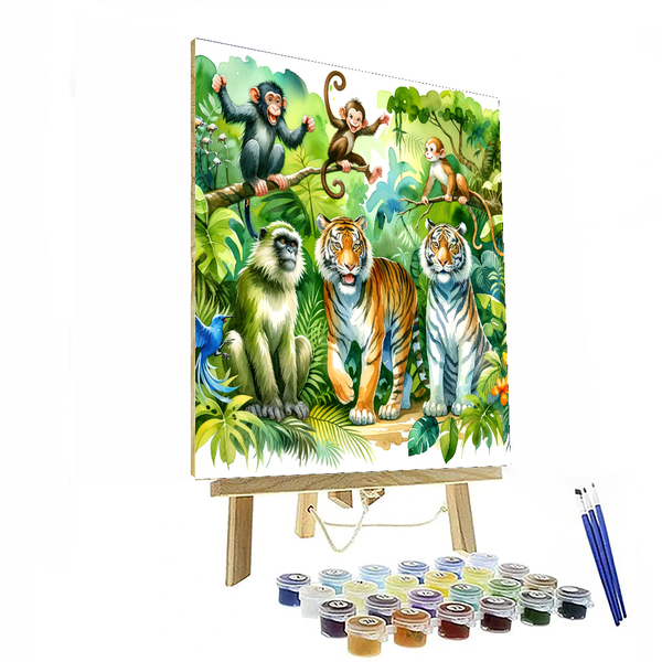 Adventure Awaits Jungle Safari Painting - DIY Painting By Numbers Kit