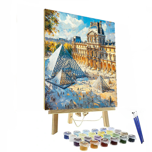 The Louvre Museum - Paris - DIY Painting By Numbers Kit