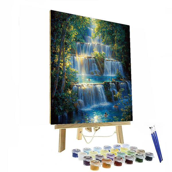 Erawan Waterfalls - DIY Painting By Numbers Kit