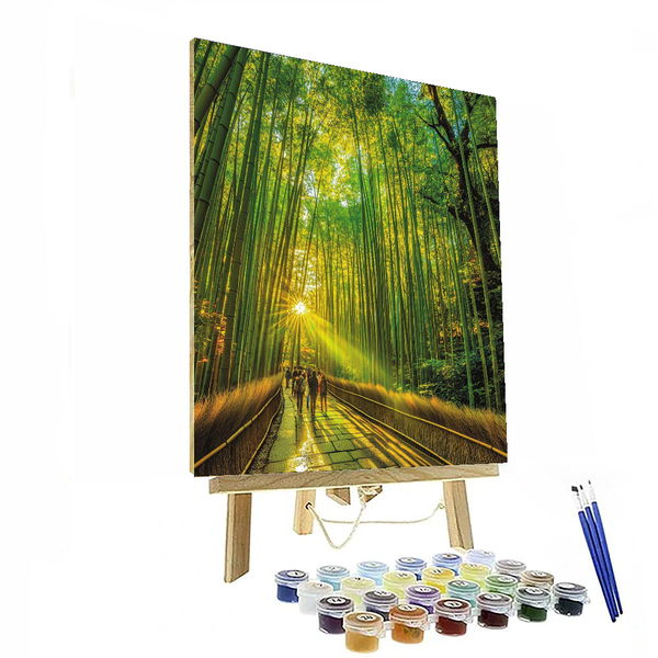 Arashiyama Bamboo Grove - Japan - DIY Painting By Numbers Kit