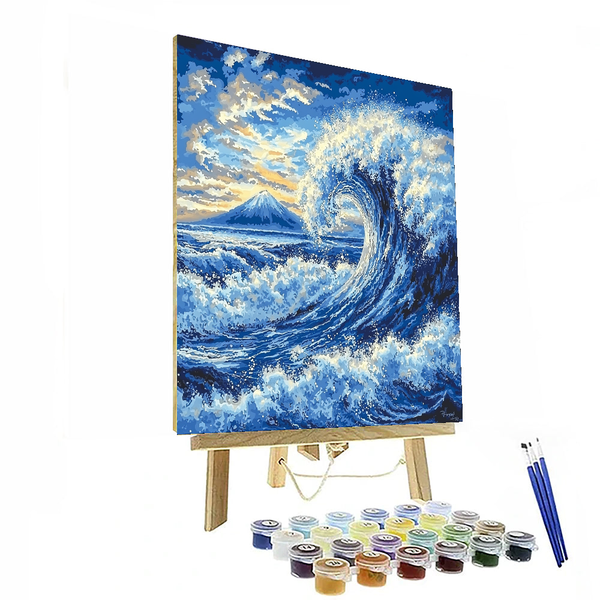 Hokusai Inspired Great Wave Adventure - DIY Painting By Numbers Kit