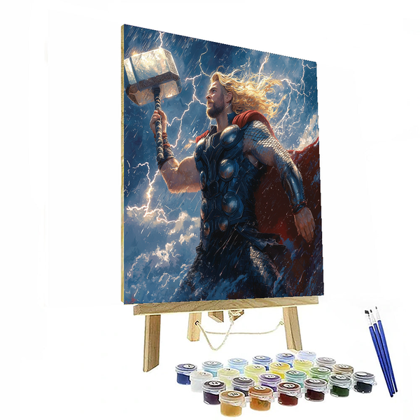 Chris Hemsworth: Thunderstruck by the Mighty Thor - DIY Painting By Numbers Kit