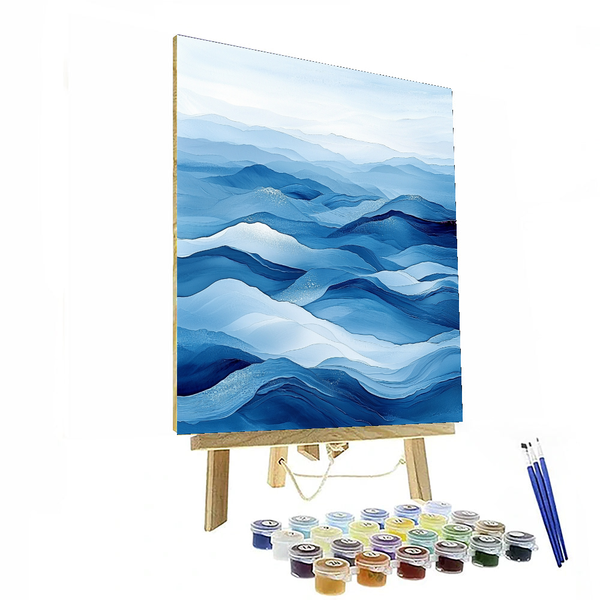 Katsushika Hokusai Inspired Harmonious Waves - DIY Painting By Numbers Kit