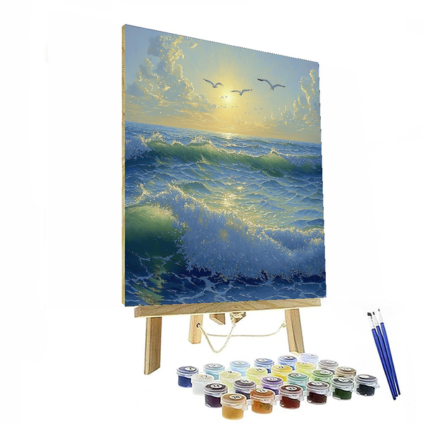 Von Claude Monet inspiriertes Ozeangeflüster – Malen nach Zahlen-Set zum Selbermachen