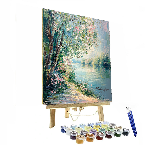 Claude Monet Inspired A Glimpse of Serenity - DIY Painting By Numbers Kit