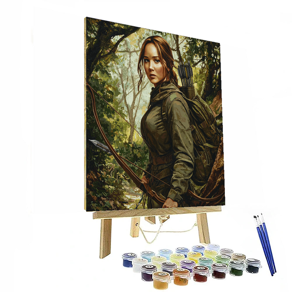 Jennifer Lawrence: The Fierce Spirit of Katniss Everdeen - DIY Painting By Numbers Kit