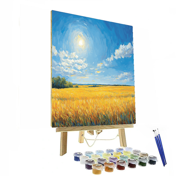 Vincent Van Gogh Inspired Sunlit Field Reverie - DIY Painting By Numbers Kit