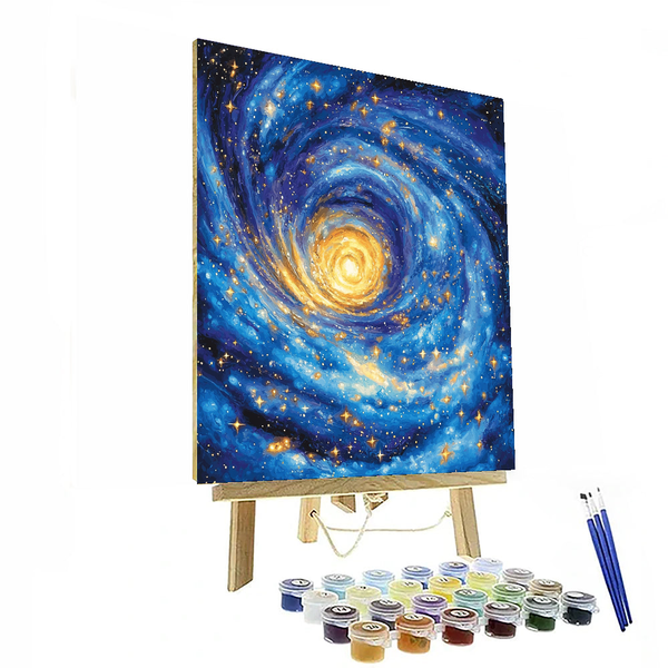 Von Vincent van Gogh inspirierte Galaxiereise – Malen nach Zahlen-Set zum Selbermachen