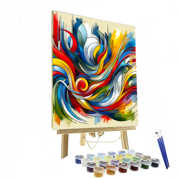 Abstract Color Burst - DIY Painting By Numbers Kit