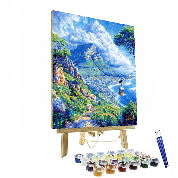 Table Mountain - Cape Town, South Africa - DIY Painting By Numbers Kit