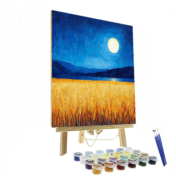 Vincent van Gogh Inspired Harvest Moon Reflections - DIY Painting By Numbers Kit