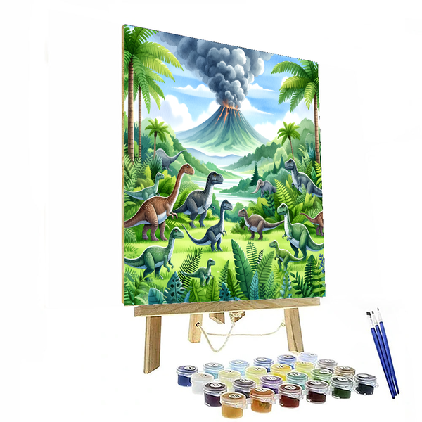 Dinosaur Jungle Safari - DIY Painting By Numbers Kit