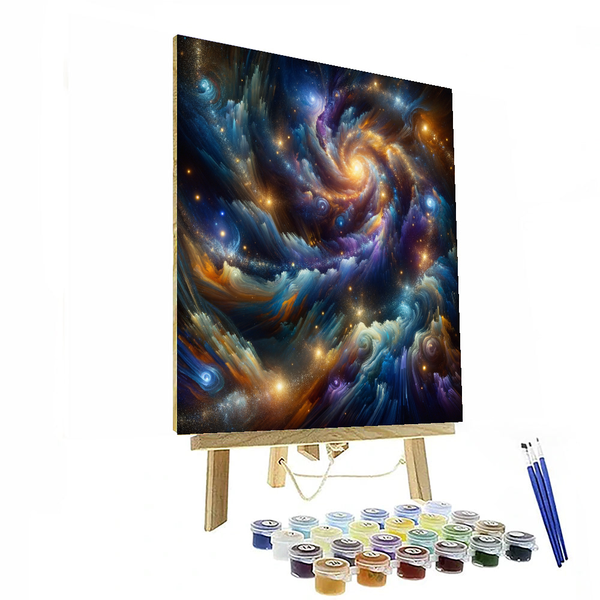 Von Van Gogh inspirierte kosmische Reise – Malen nach Zahlen-Set zum Selbermachen