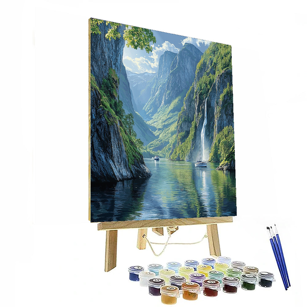 Scenic Fjords of Norway - DIY Painting By Numbers Kit