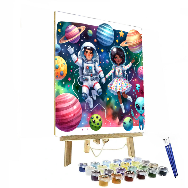 Adventurous Space Pioneers - DIY Painting By Numbers Kit