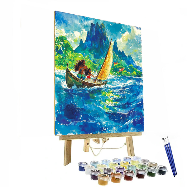 Moana and Maui's Adventure - Disney Inspired DIY Painting By Numbers Kit