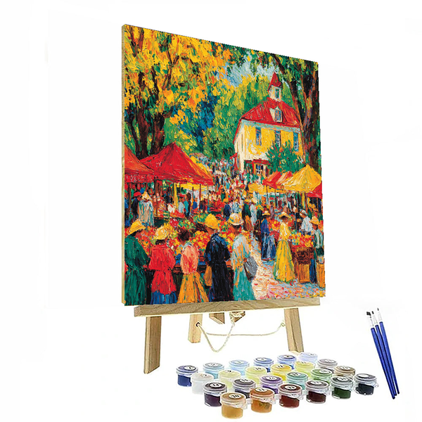 Vincent Van Gogh Inspired Lively Market Scene - DIY Painting By Numbers Kit