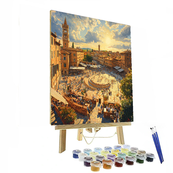 Siena's Piazza del Campo - DIY Painting By Numbers Kit