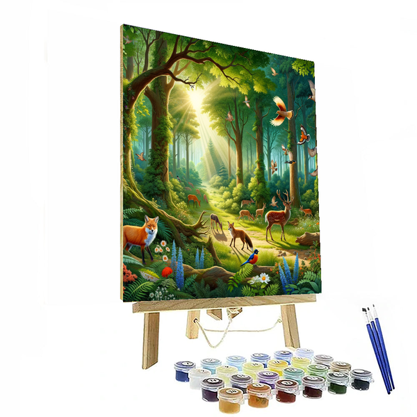 Adorable Woodland Creatures - DIY Painting By Numbers Kit