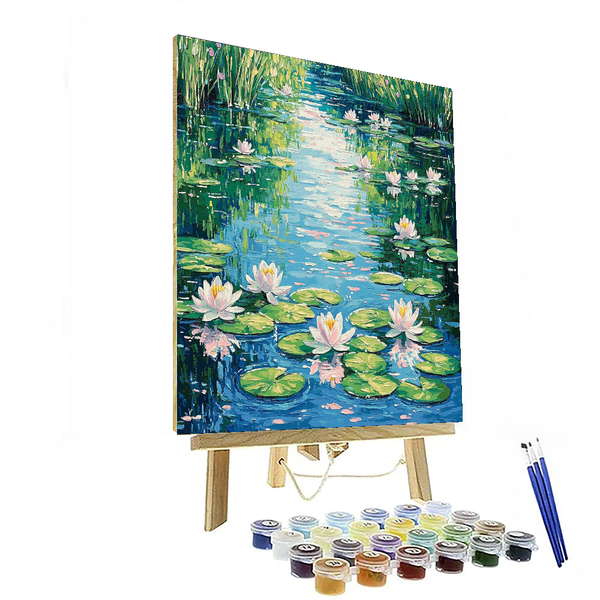 Claude Monet Inspired Monet's Waterlily Serenity - DIY Painting By Numbers Kit