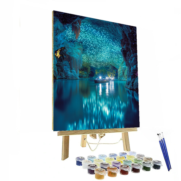 Waitomo Glowworm Caves - Waitomo, New Zealand - DIY Painting By Numbers Kit