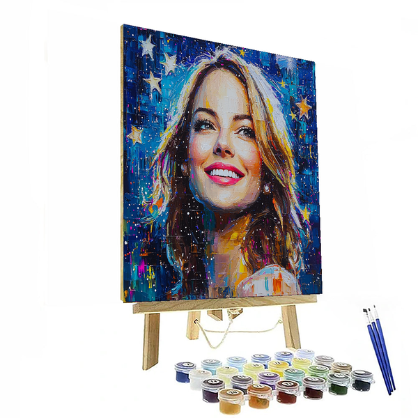 Emma Stone: Radiance of a La La Land Dreamer - DIY Painting By Numbers Kit