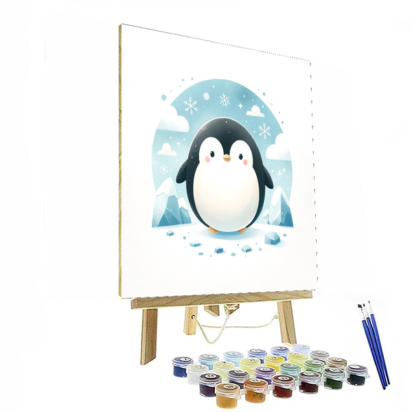 Adorable Penguin - DIY Painting By Numbers Kit