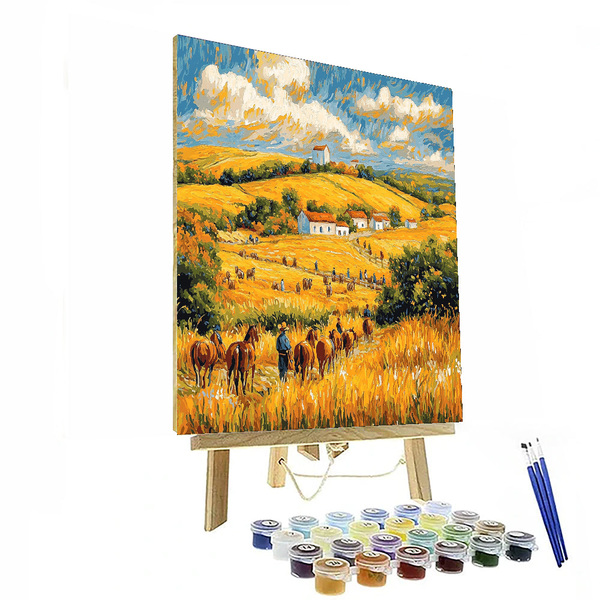 Vincent van Gogh Inspired Harvest Glow - DIY Painting By Numbers Kit